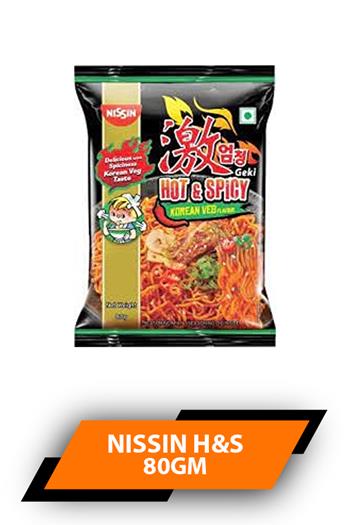 Nissin H&s Korean Spicy Veg Noodles 80gm